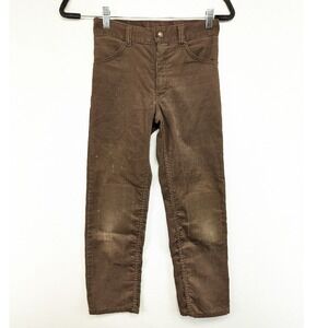 Boys Sears Perma Prest Corduroy Pants Brown Size 10‎ Regular